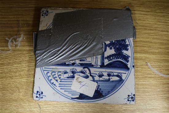 Fifteen Delft tiles